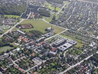 Udviklingshospital Bornholm set fra luften